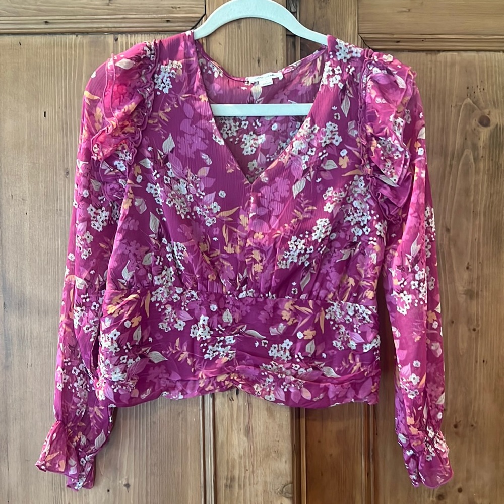 Ultra Pink Cropped Blouse